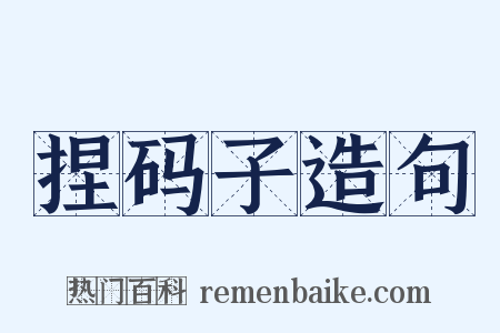 捏码子造句是什么意思的图片